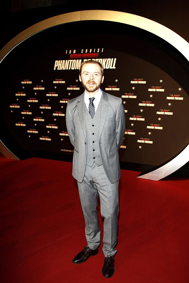 Simon Pegg en Misión: Imposible. Protocolo fantasma (Premiere en Alemania. Diciembre 2011)