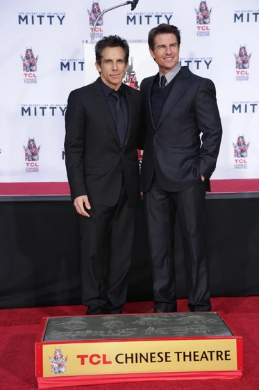 Tom Cruise y Ben Stiller en La Vida Secreta de Walter Mitty (Hollywood. Noviembre 2013)
