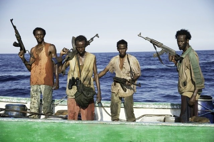 Barkhad Abdi, Barkhad Addirahman, Faysal Ahmed y Mahat M. Ali en Capitán Phillips