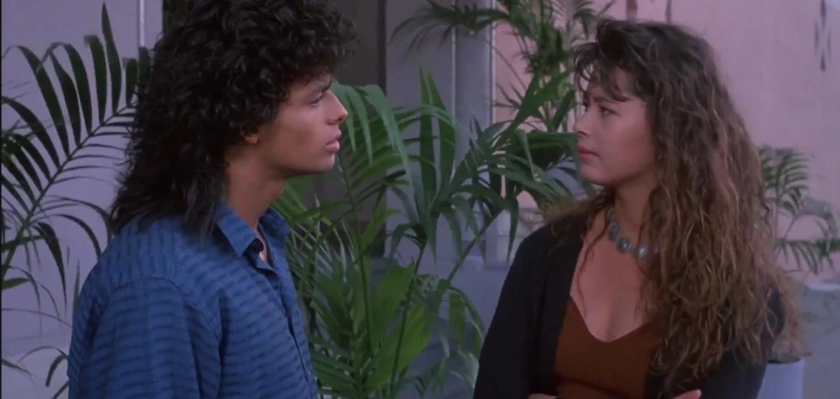 Angela Alvarado y Robi Draco Rosa en salsa-1988