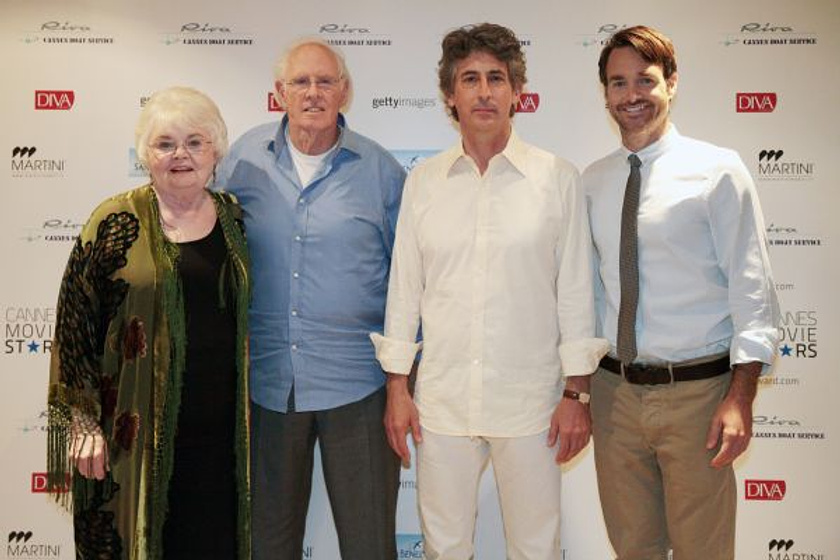 June Squibb, Alexander Payne, Bruce Dern y Will Forte en Nebraska (Cannes. Mayo 2013)