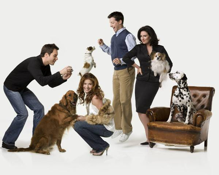 Debra Messing, Megan Mullally, Sean Hayes y Eric McCormack en Will y Grace