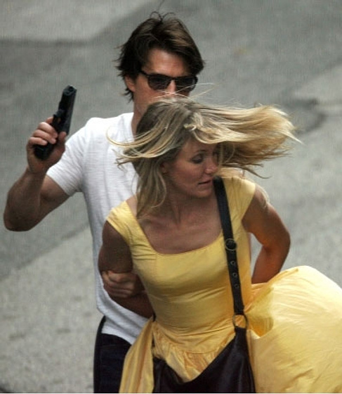 Tom Cruise y Cameron Diaz en Noche y día (Rodaje)