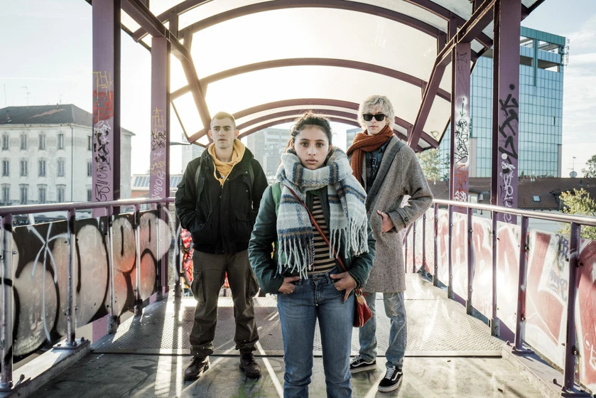 Gabriele Monti, Samuele Teneggi y Ludovica Nasti en La Historia de Frank y Nina