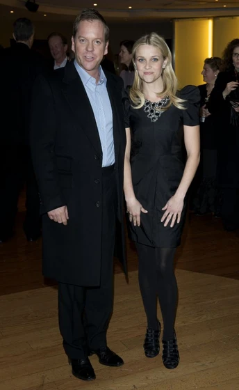 Kiefer Sutherland y Reese Witherspoon en Monstruos Contra Alienígenas (Premiere en Londres. Marzo 2009)