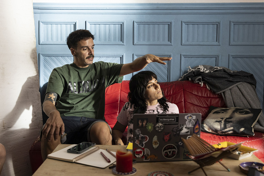Marina Salas y Javier Giner en Esta Soledad (Rodaje)