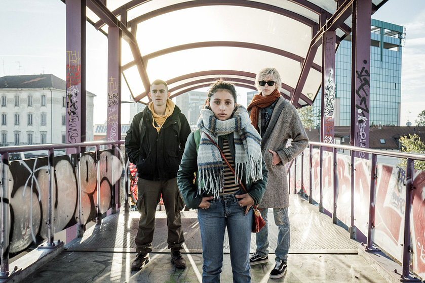 Gabriele Monti, Samuele Teneggi y Ludovica Nasti en La Storia del Frank e della Nina