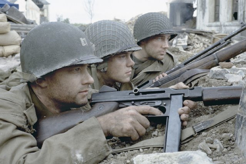 Edward Burns, Tom Hanks y Matt Damon en Salvar al Soldado Ryan