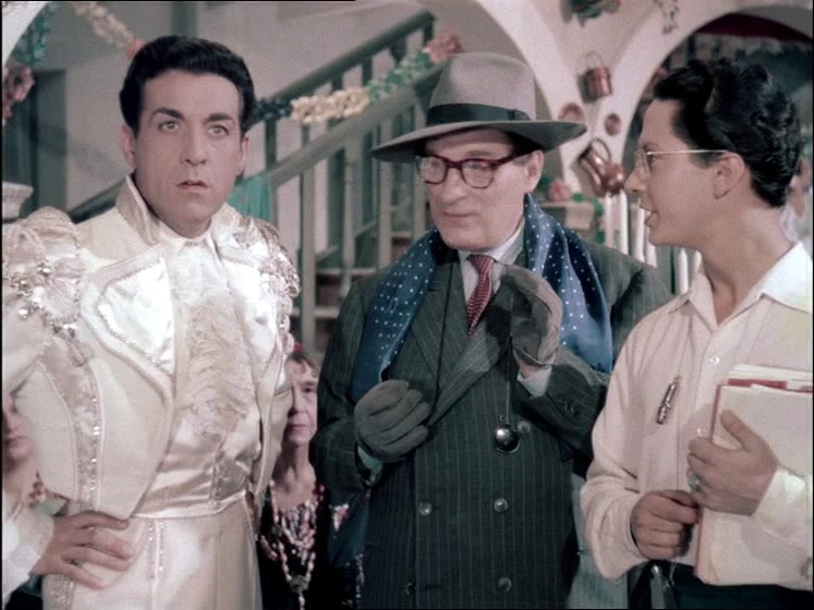 Jean Tissier, Luis Mariano y Claude Nicot en la-bella-de-cadiz