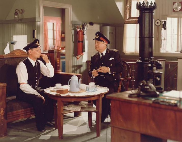 Helge Kjærulff-Schmidt y Paul Hagen en the-olsen-gang-on-the-track