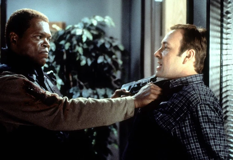 Samuel L. Jackson y Kevin Spacey en negociador-1998