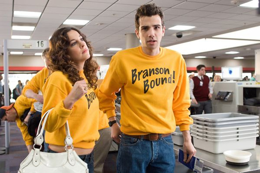 Jay Baruchel y Lindsay Sloane en Ni en sueños