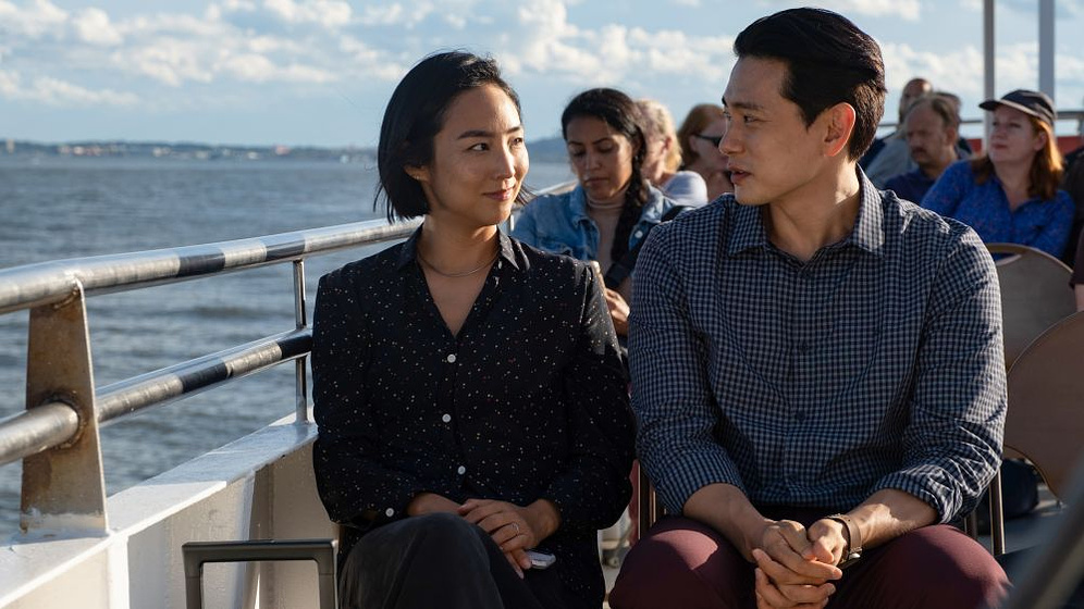 Greta Lee y Teo Yoo en Vidas Pasadas