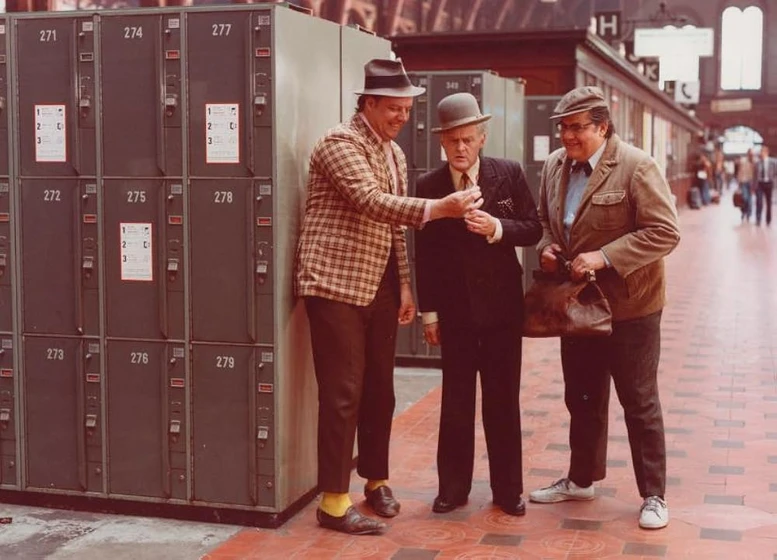 Ove Sprogøe, Morten Grunwald y Poul Bundgaard en the-olsen-gang-outta-sight
