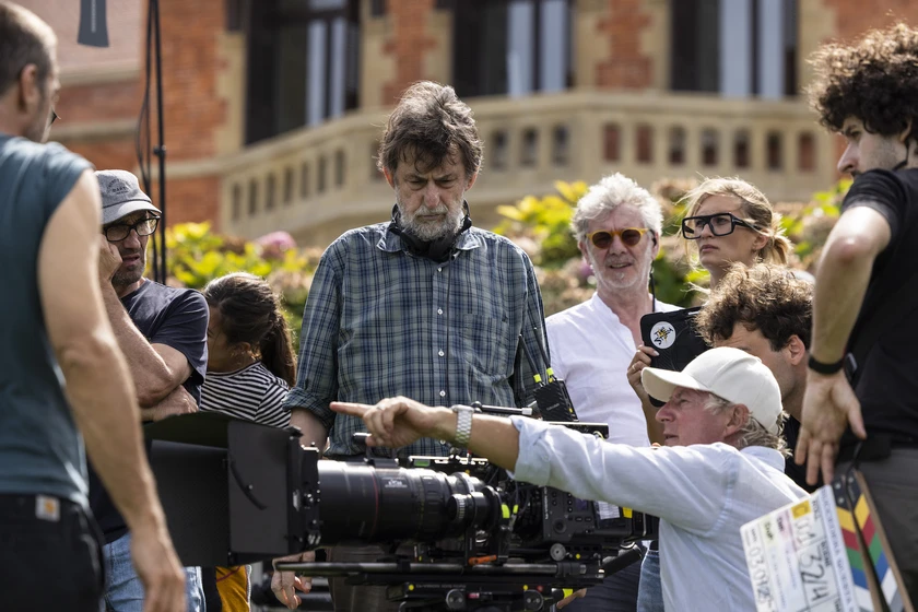Nanni Moretti en sucedera-esta-noche (Rodaje)
