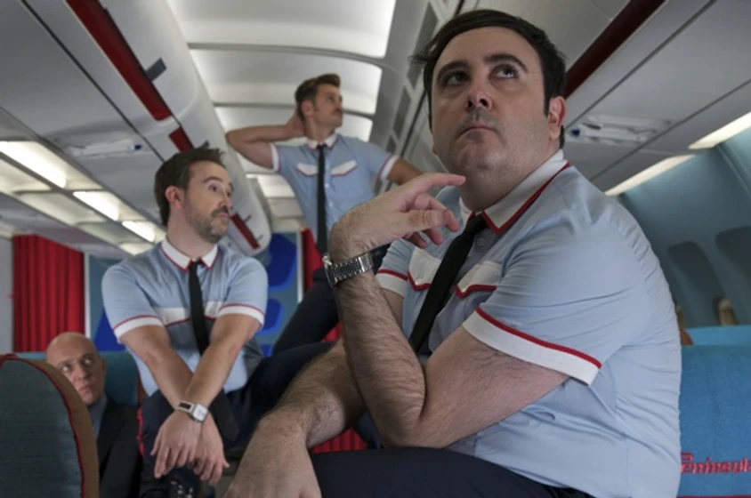Javier Cámara, Raúl Arévalo y Carlos Areces en Los Amantes Pasajeros