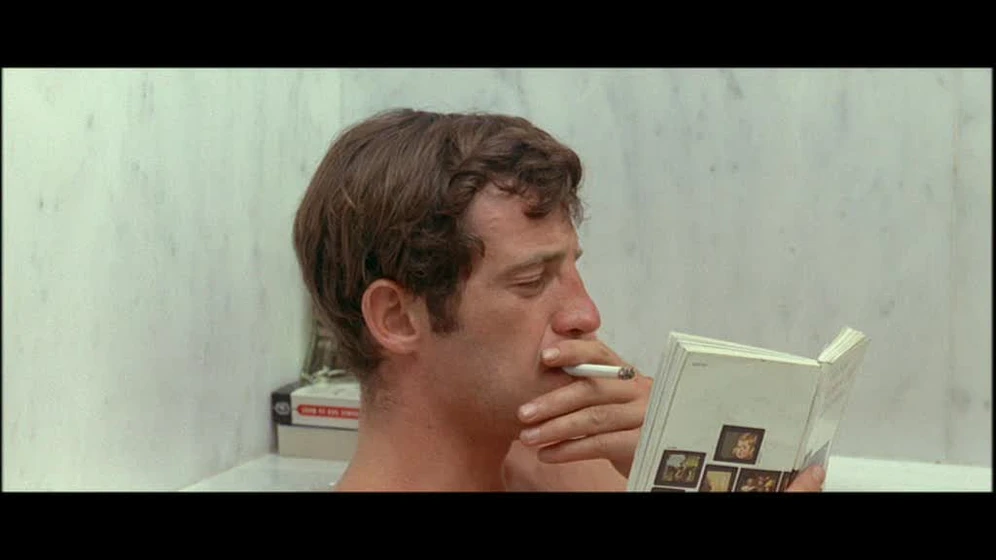 Jean-Paul Belmondo en pierrot-el-loco