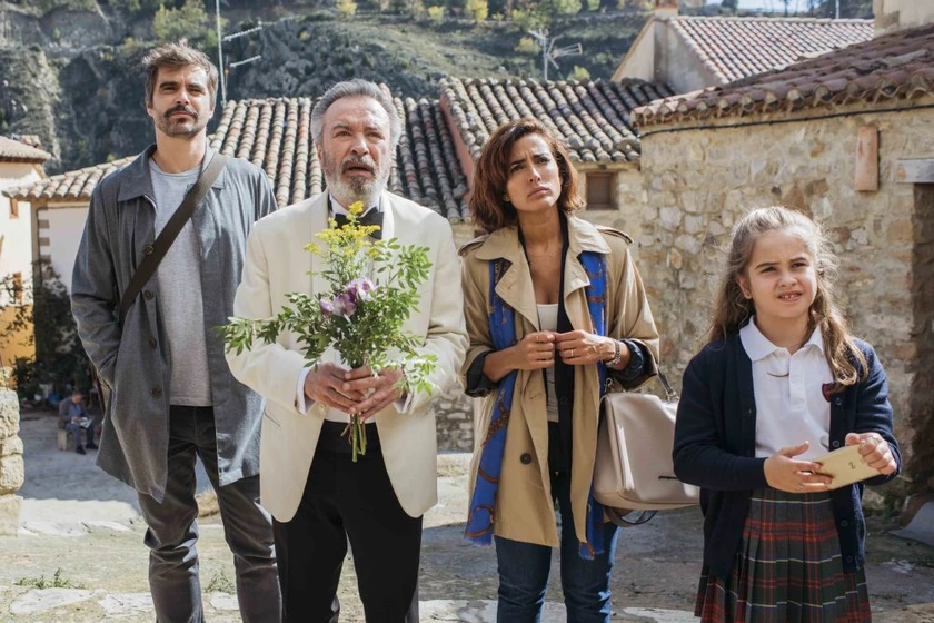 Inma Cuesta, Oscar Martínez [I], Nacho López y Mafalda Carbonell en vivir-dos-veces