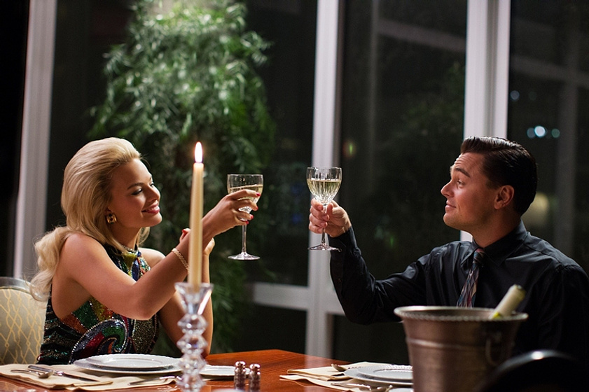 Leonardo DiCaprio y Margot Robbie en El Lobo de Wall Street