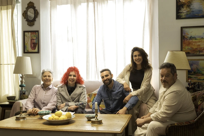Kiti Mánver, Jorge Sanz y María León en 9-lunas (Rodaje)