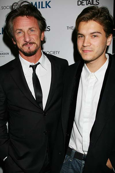 Sean Penn y Emile Hirsch en Mi Nombre es Harvey Milk (Premiere en New York. Noviembre 2008)