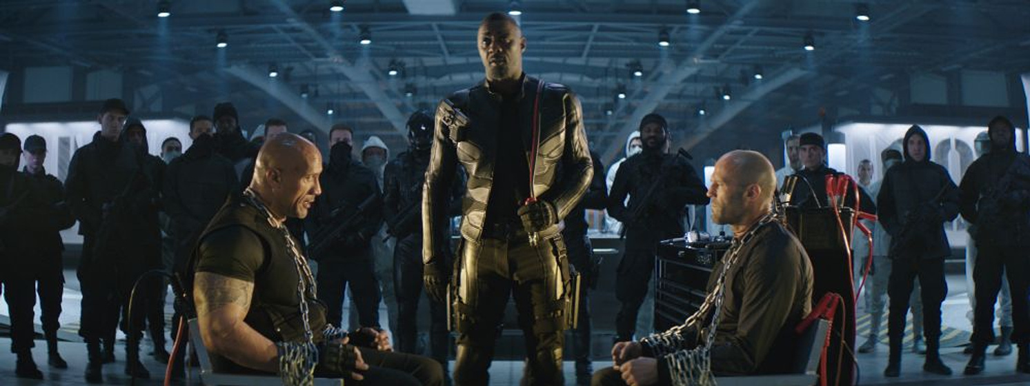 Jason Statham, Dwayne Johnson y Idris Elba en Fast & Furious: Hobbs & Shaw