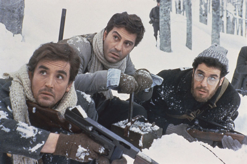 Nino Manfredi, Vittorio Gassman y Stefano Satta Flores en Una Mujer y Tres Hombres (Nos habíamos amado tanto)