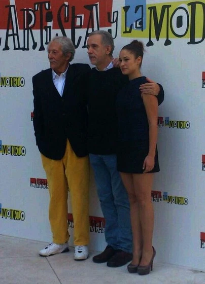 Fernando Trueba, Jean Rochefort y Aida Folch en el-artista-y-la-modelo (Photocall en Madrid. Septiembre 2012)