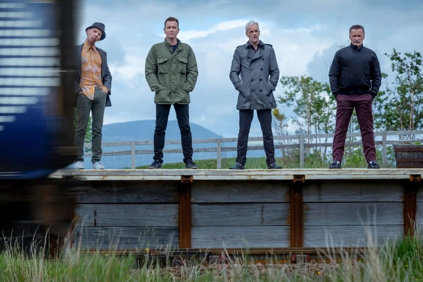 Ewan McGregor, Robert Carlyle, Jonny Lee Miller y Ewen Bremner en T2: Trainspotting