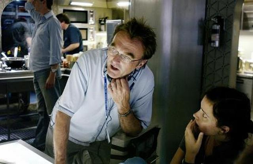 Danny Boyle y Rose Byrne en Sunshine (Durante el rodaje)