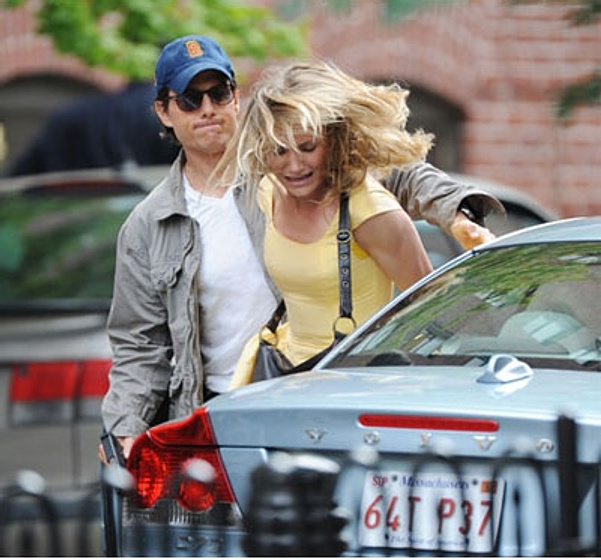 Tom Cruise y Cameron Diaz en Noche y día (Rodaje)