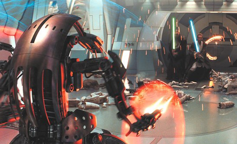 Ewan McGregor y Liam Neeson en Star Wars: Episodio I. La amenaza Fantasma