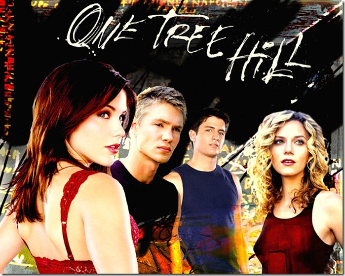 Chad Michael Murray, Sophia Bush, Hilarie Burton y James Lafferty en One Tree Hill (One Tree Hill)