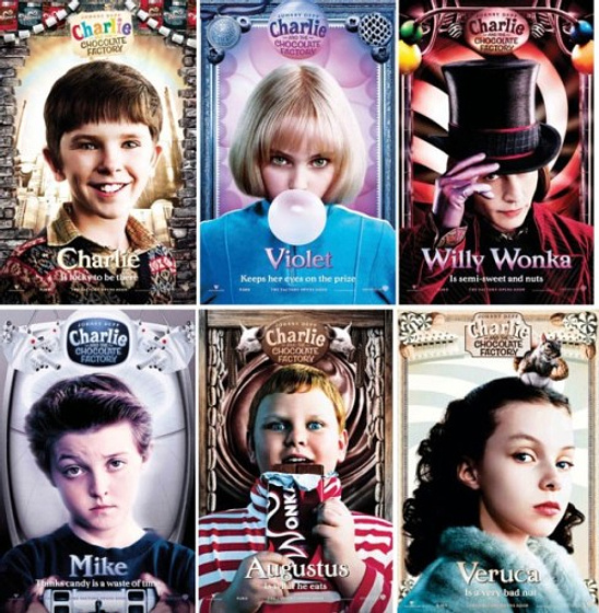 Imagen de Charlie y la fábrica de Chocolate (Collage Carteles)