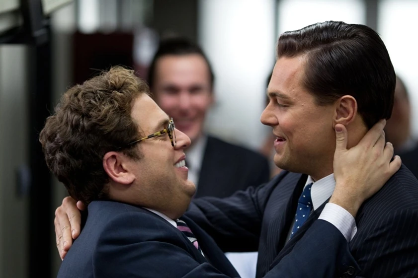 Leonardo DiCaprio y Jonah Hill en El Lobo de Wall Street