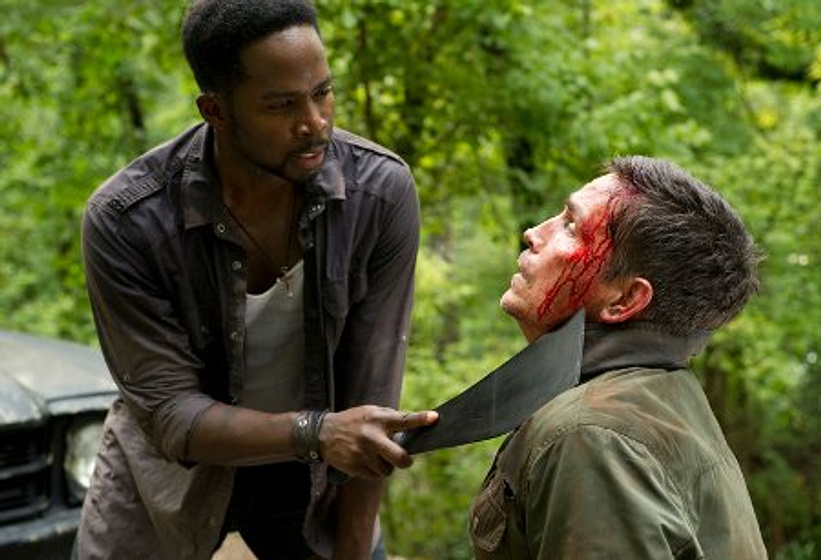 Jim Caviezel y Harold Perrineau en Transit