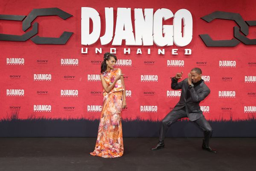 Jamie Foxx y Kerry Washington en Django Desencadenado (Premiere en Berlin. Enero 2013)