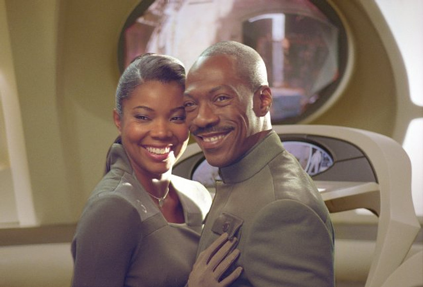 Gabrielle Union y Eddie Murphy en Atrapado en un pirado