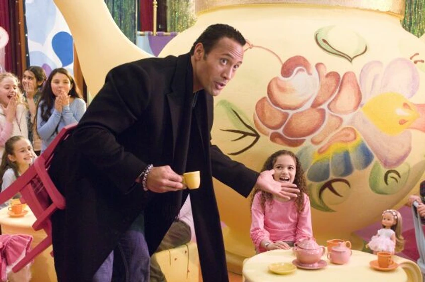 Dwayne Johnson en papa-por-sorpresa