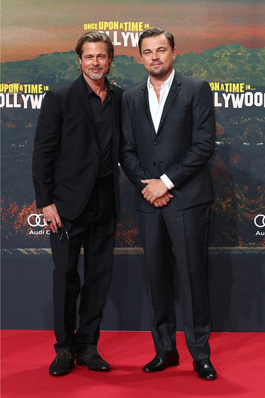 Brad Pitt y Leonardo DiCaprio en Érase una vez en... Hollywood (Premiere en Berlin. Agosto 2019)