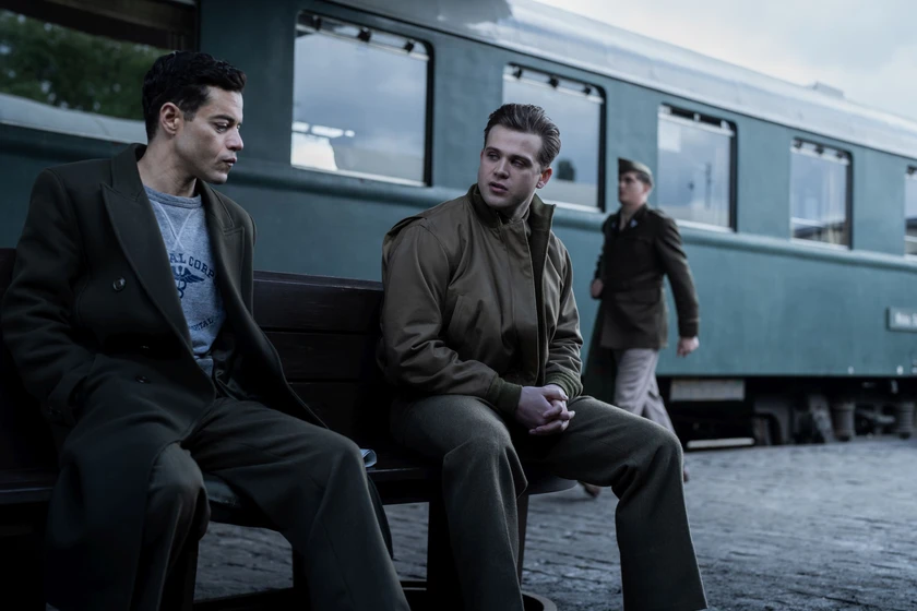 Rami Malek y Leo Woodall en nuremberg
