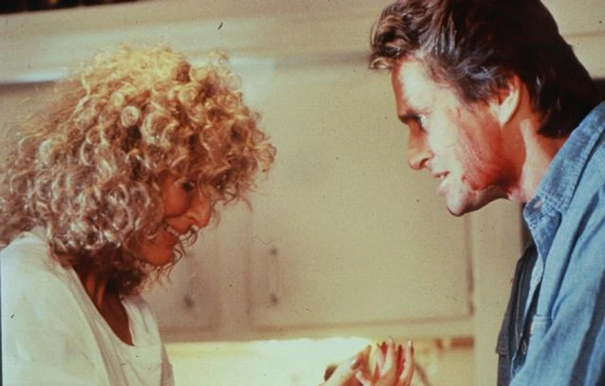 Michael Douglas y Glenn Close en atraccion-fatal