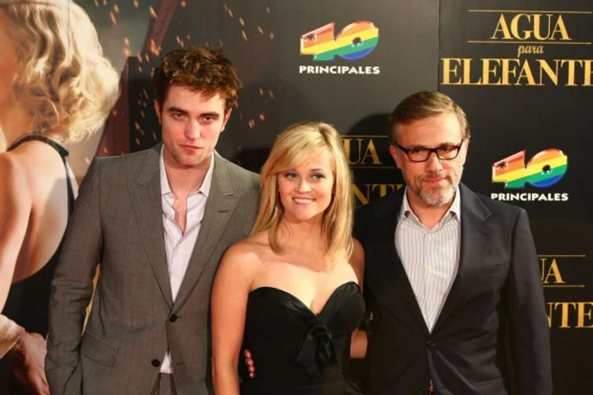Reese Witherspoon, Robert Pattinson y Christoph Waltz en agua-para-elefantes (Premiere en Barcelona. Abril 2011)