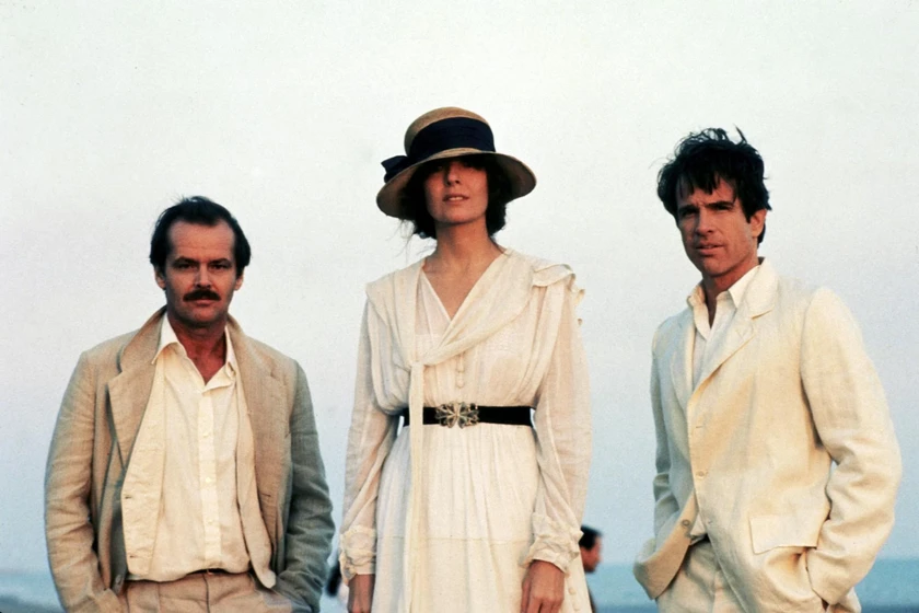 Jack Nicholson, Warren Beatty y Diane Keaton en rojos