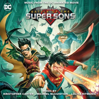 Carátula de la banda de sonido de Batman y Superman: La Batalla de los Super Hijos