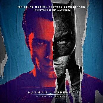 Carátula de la banda de sonido de Batman v. Superman. El Amanecer de la justicia