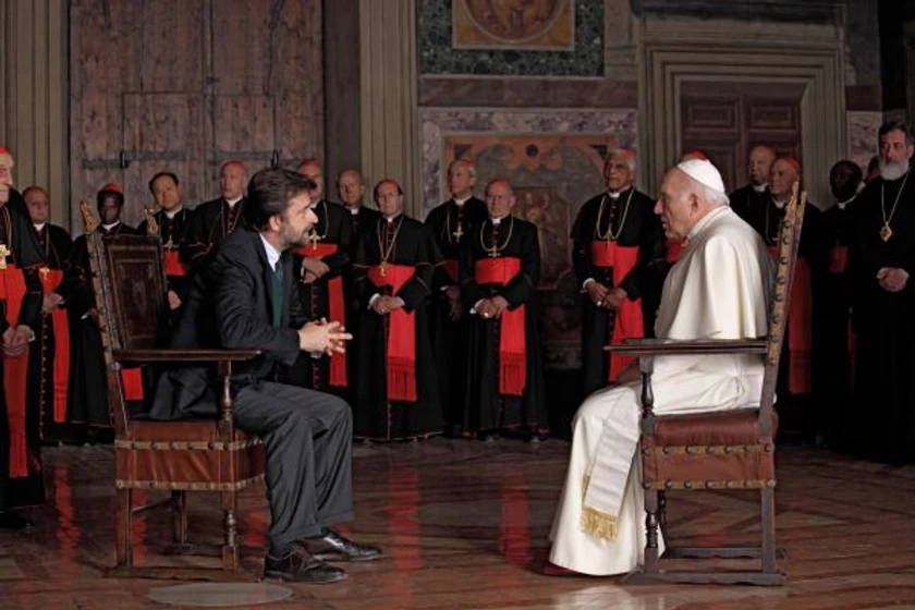 Michel Piccoli y Nanni Moretti en habemus-papam