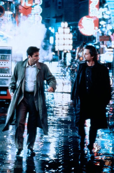 Michael Douglas y Andy Garcia en Black Rain