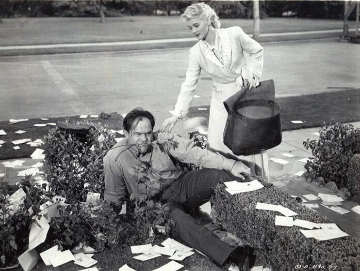 Dick Wessel y Penny Singleton en Blondie's Hero