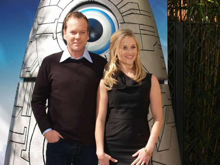 Kiefer Sutherland y Reese Witherspoon en Monstruos Contra Alienígenas (Premiere en Madrid. Marzo 2009)